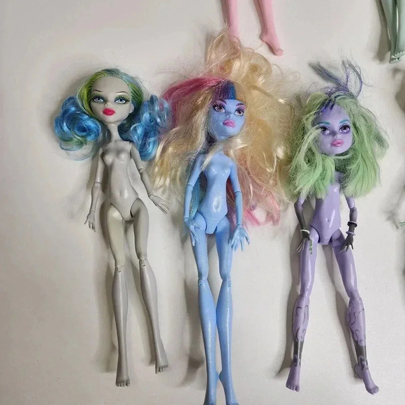 Monster High Doll Lot of 7 No Clothes Frankie Stein‎ Clawdeen Scarah Abbey Twyla - Picture 4 of 12